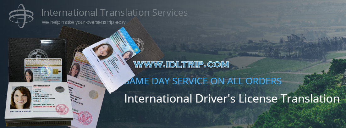 Obtenez un permis de conduire international sur www.idltrip.com La